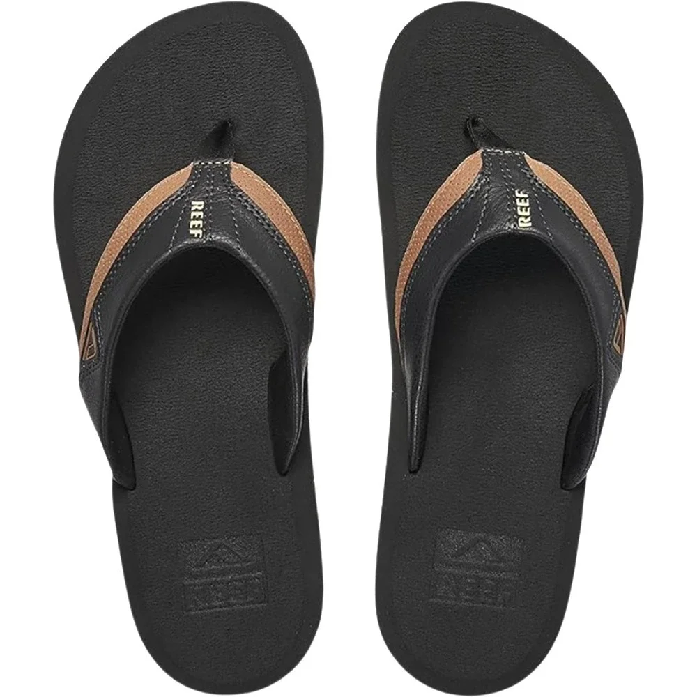 Reef Cushion Dawn Flip-Flops / Sandals - NWT Mens 12 Black‎ / Tan - #48317-A8